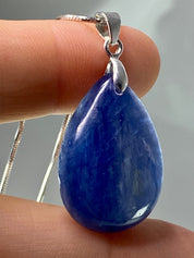 Blue Kyanite and Silver Pendant
