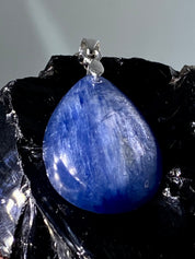 Blue Kyanite and Silver Pendant