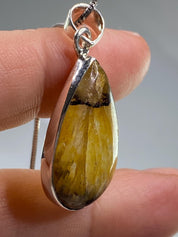 Blue John Silver Pendant - Extremely Rare