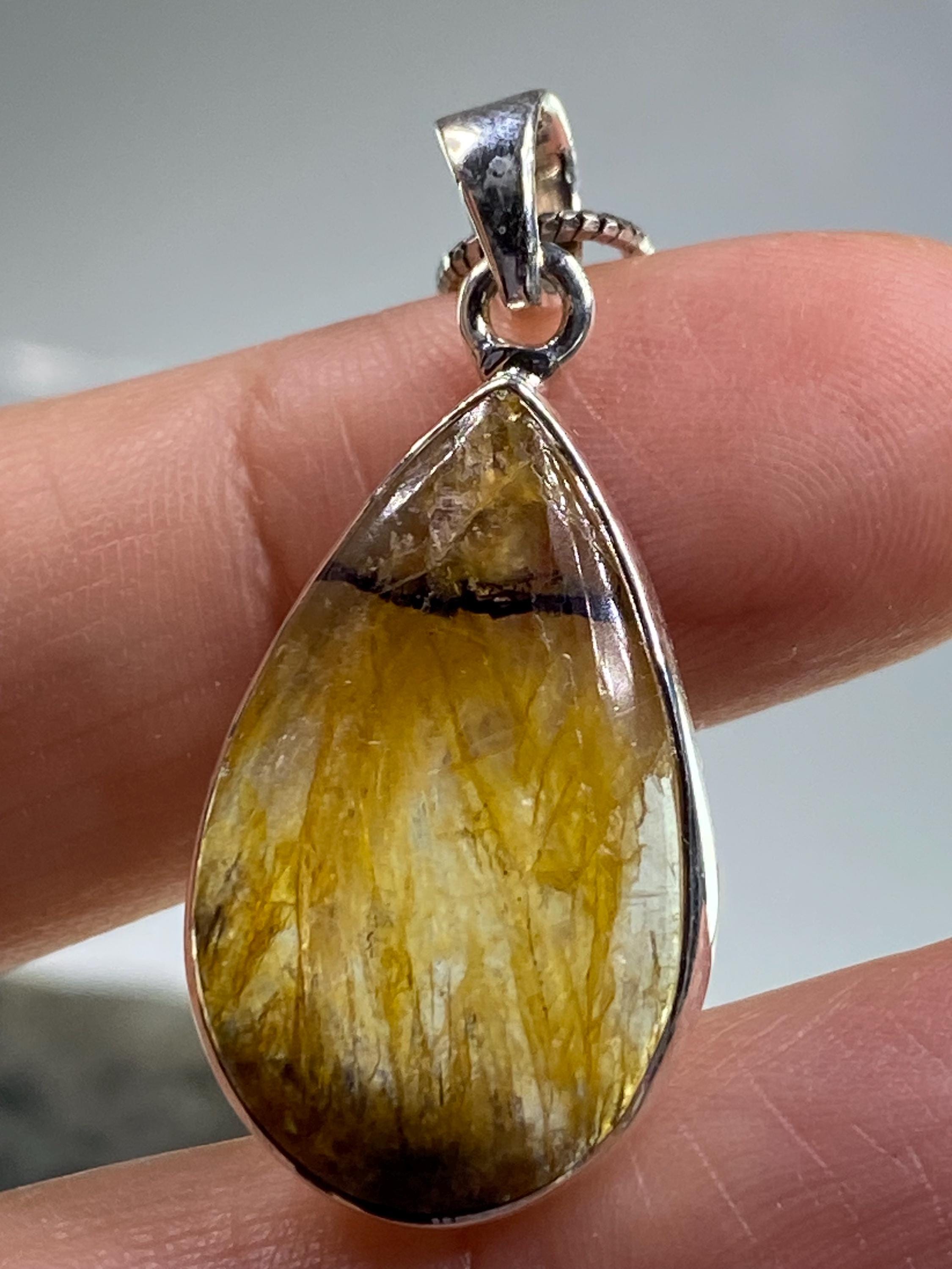 Blue John Silver Pendant - Extremely Rare