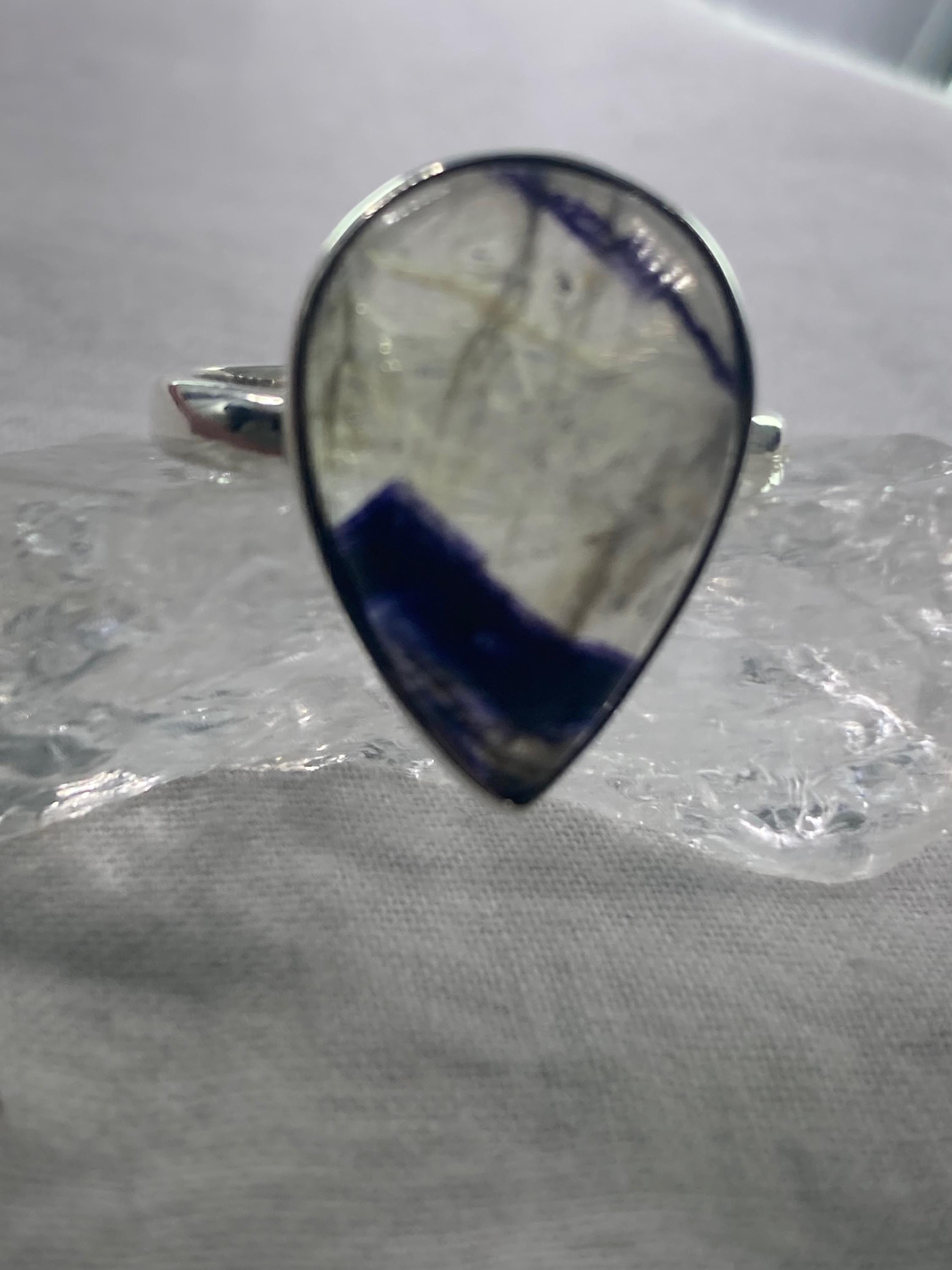 Blue John Silver Ring - Extremely Rare
