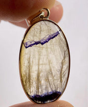 Blue John Silver Pendant