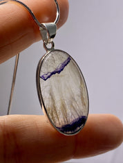Blue John Silver Pendant