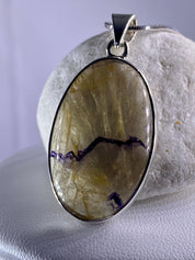 Blue John Silver Pendant - Extremely Rare