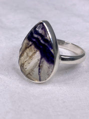 Blue John Silver Ring - Extremely Rare