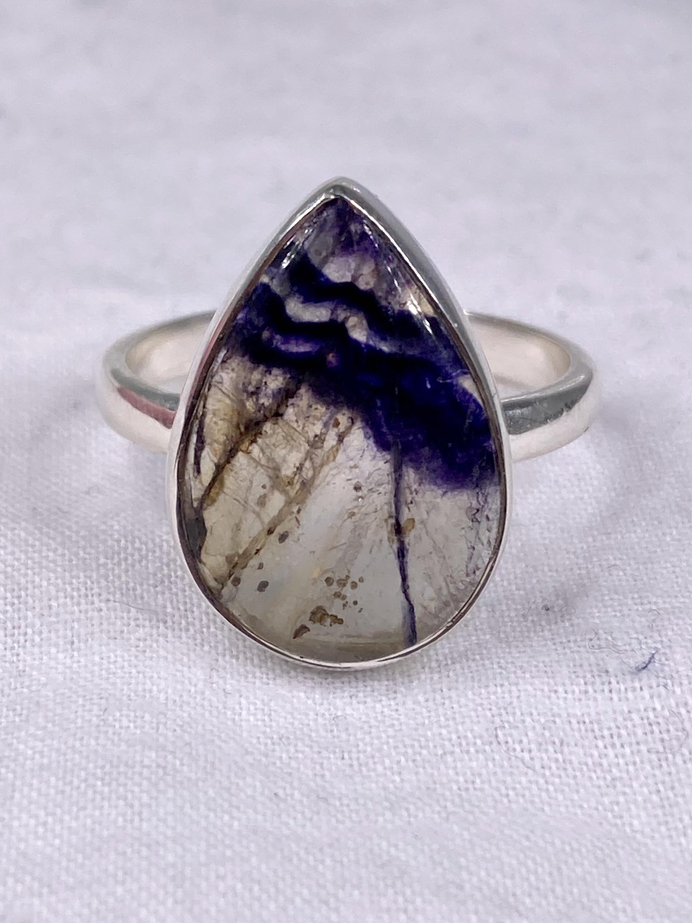 Blue John Silver Ring - Extremely Rare