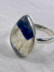 Blue John Silver Ring - Extremely Rare