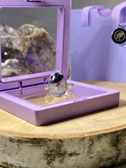 Blue John Silver Oval Ring - Extremely Rare