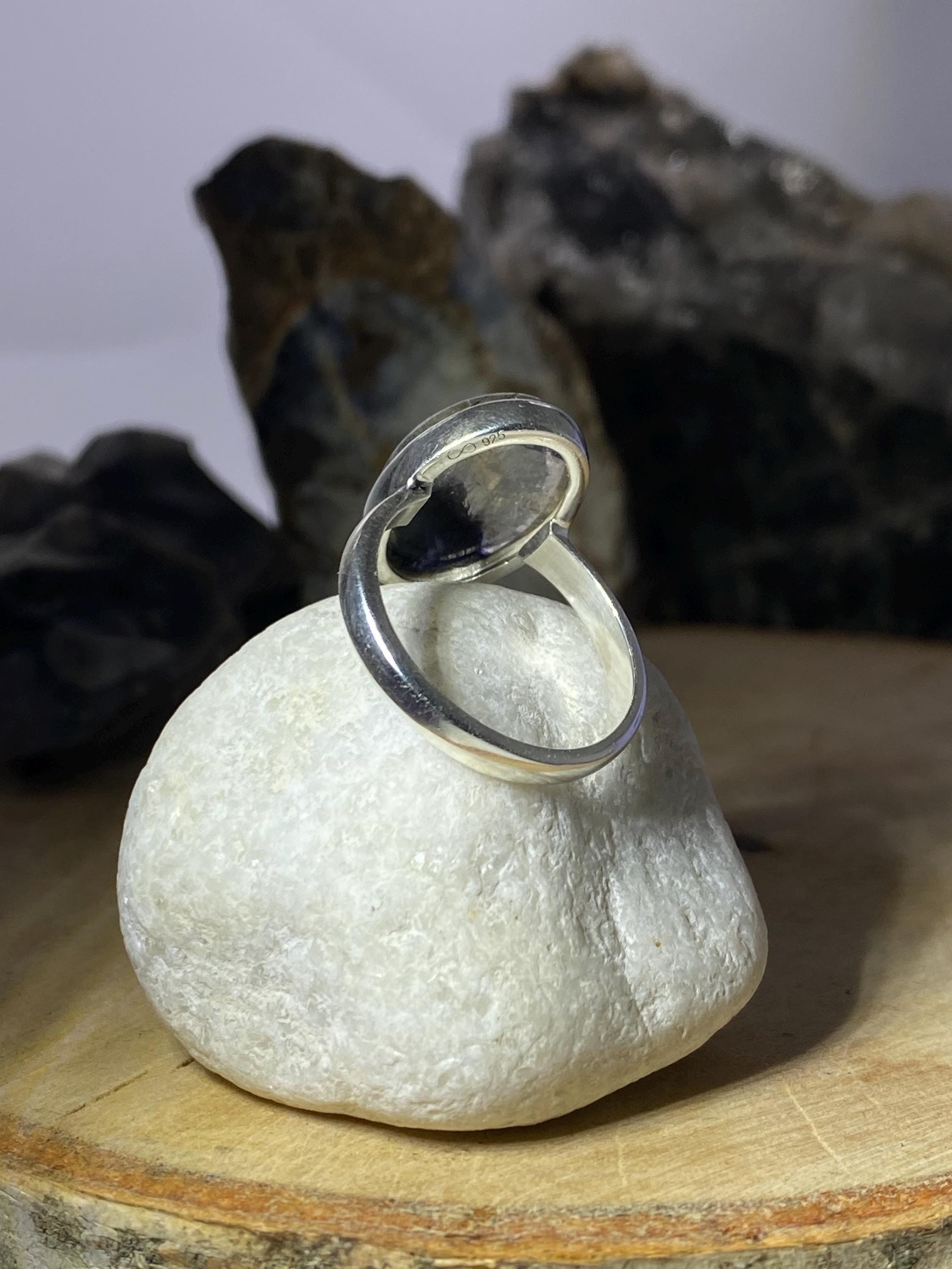 Blue John Silver Oval Ring - Extremely Rare