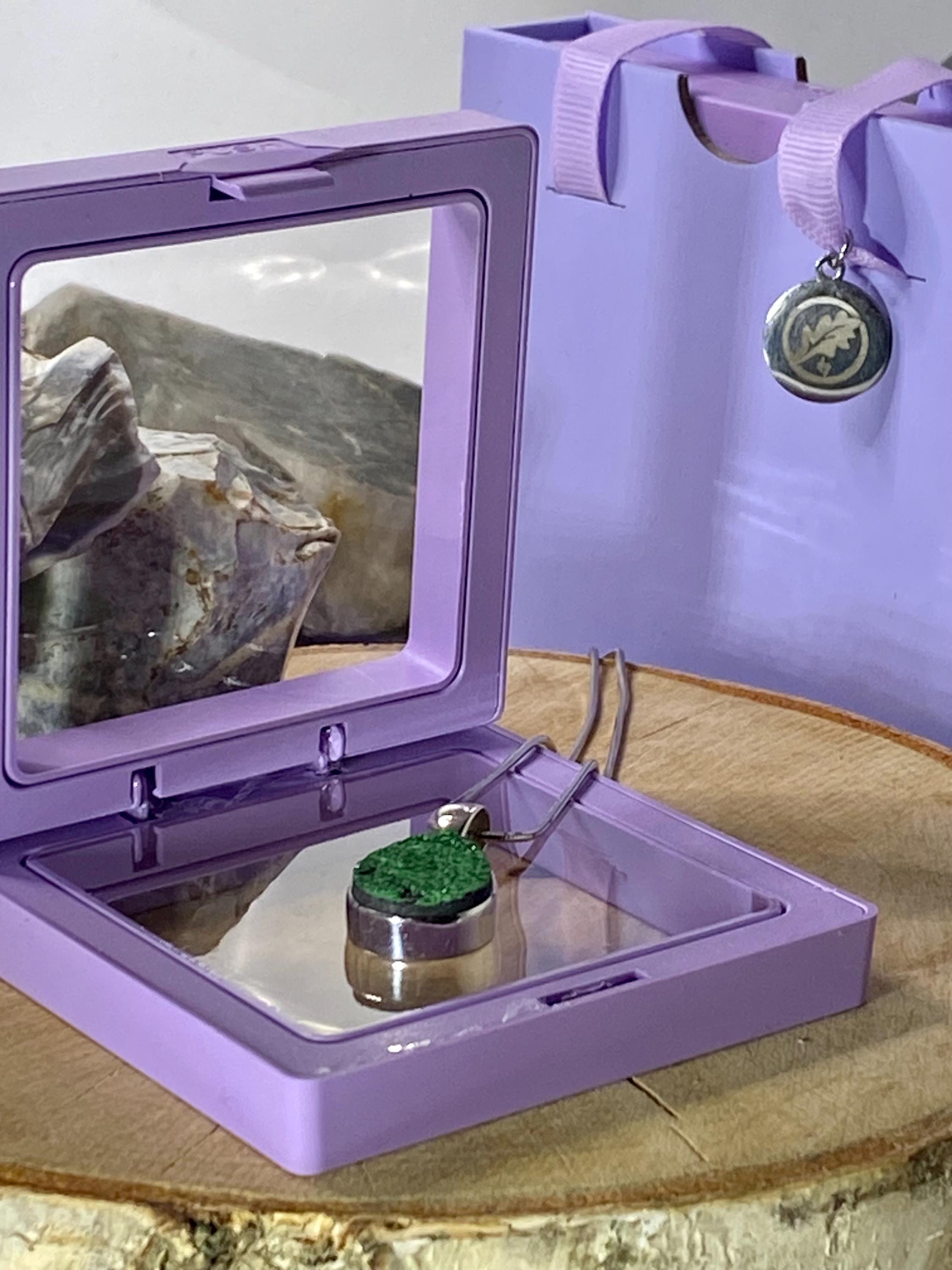 A Rare Green Garnet (Uvarovite) and Silver Pendant