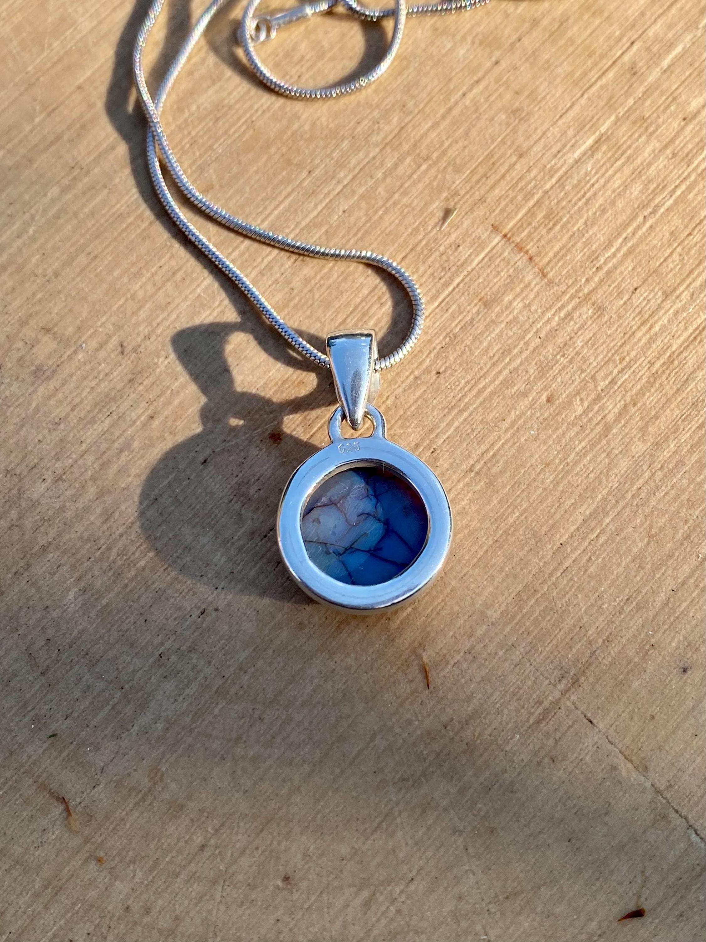 Sterling (Monarch) Opal and Silver Pendant