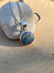 Sterling (Monarch) Opal and Silver Pendant