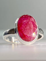 Raw Ruby and Silver Ring(L)