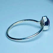 Dainty Purple Tourmaline and Silver Ring