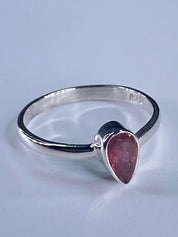 Pink Tourmaline and 925 Silver Ring