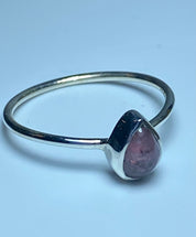 Dainty Purple Tourmaline and Silver Ring