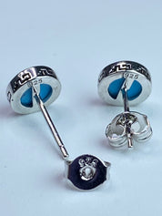Turquoise and Silver Stud Earrings