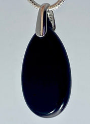Polished Tourmaline Teardrop Pendant.