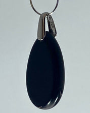 Polished Tourmaline Teardrop Pendant.