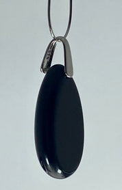 Polished Tourmaline Teardrop Pendant.