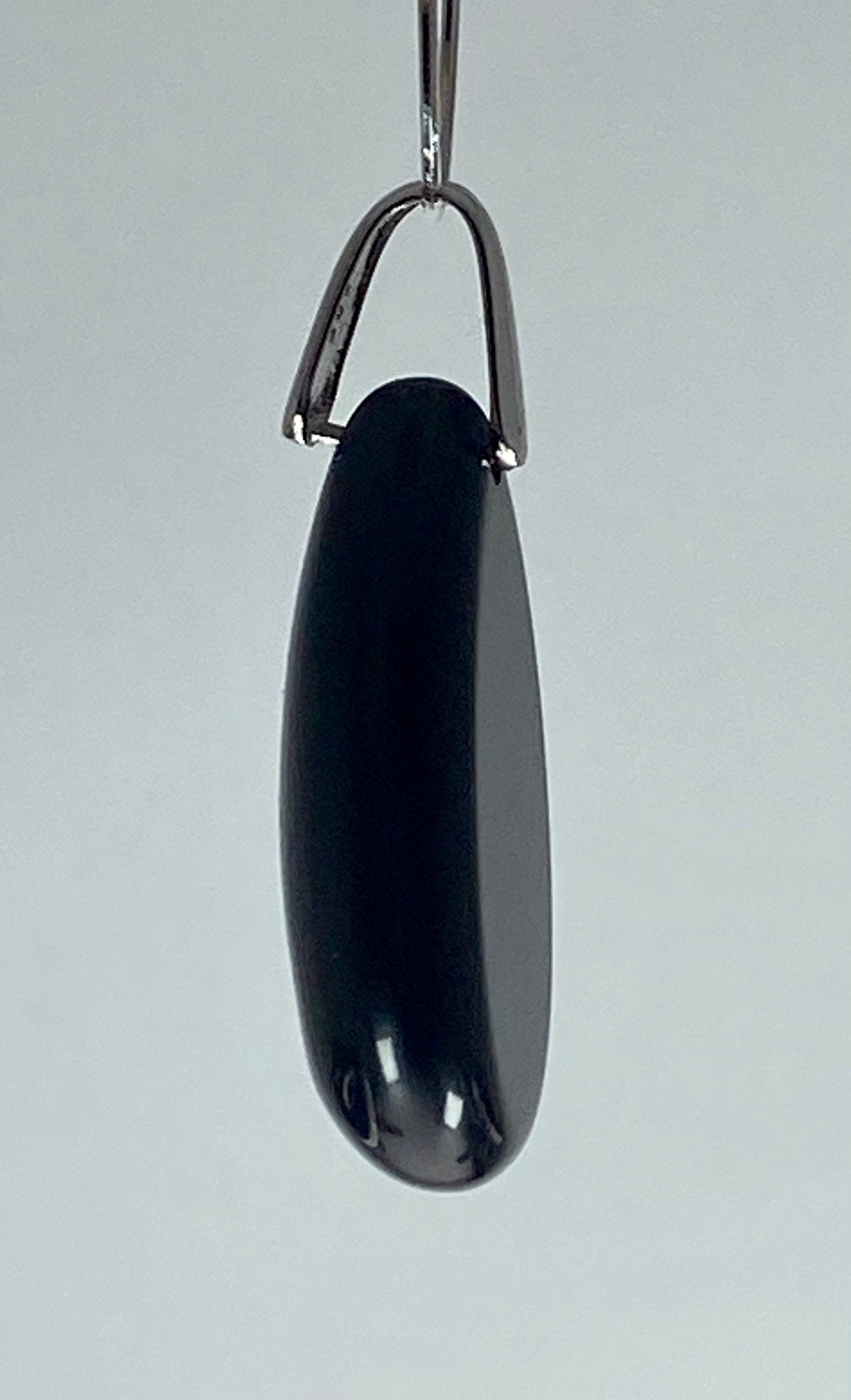 Polished Tourmaline Teardrop Pendant.