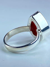 Raw Ruby and Silver Ring (F)