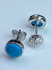 Turquoise and Silver Stud Earrings