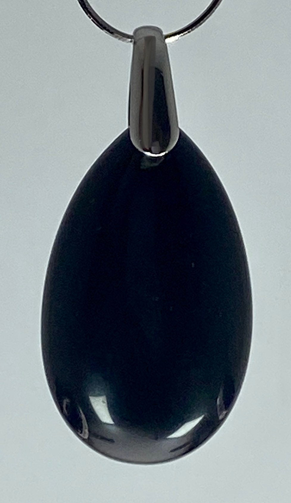 Polished Tourmaline Teardrop Pendant.