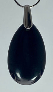 Polished Tourmaline Teardrop Pendant.