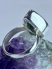 Teardrop Raw Emerald 925 Sterling Silver Ring
