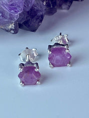 Ruby Stalactites cut stud earrings