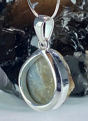 Natural Paraiba Blue Kyanite and Silver Pendant (UV)