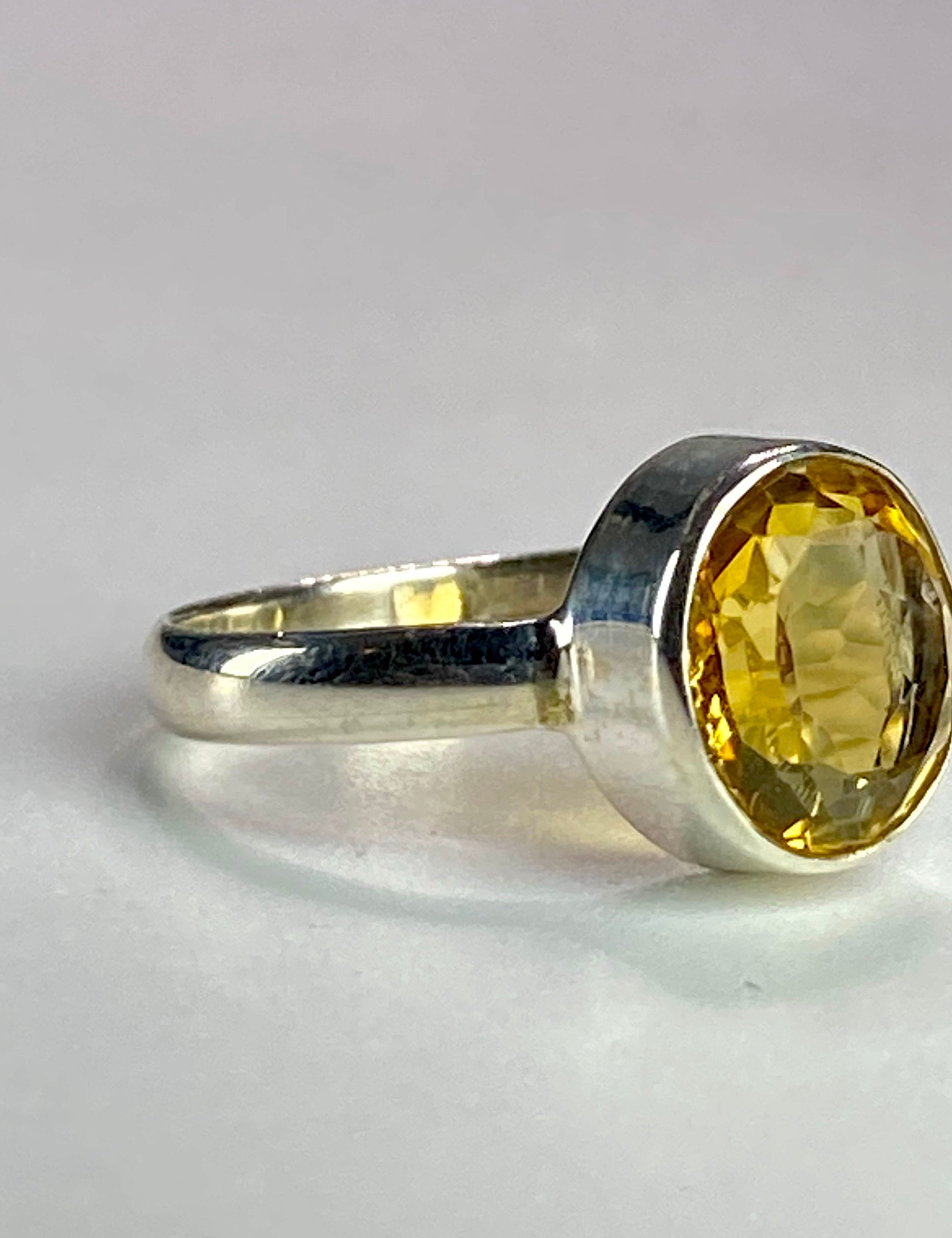 Citrine and Sterling Silver Ring