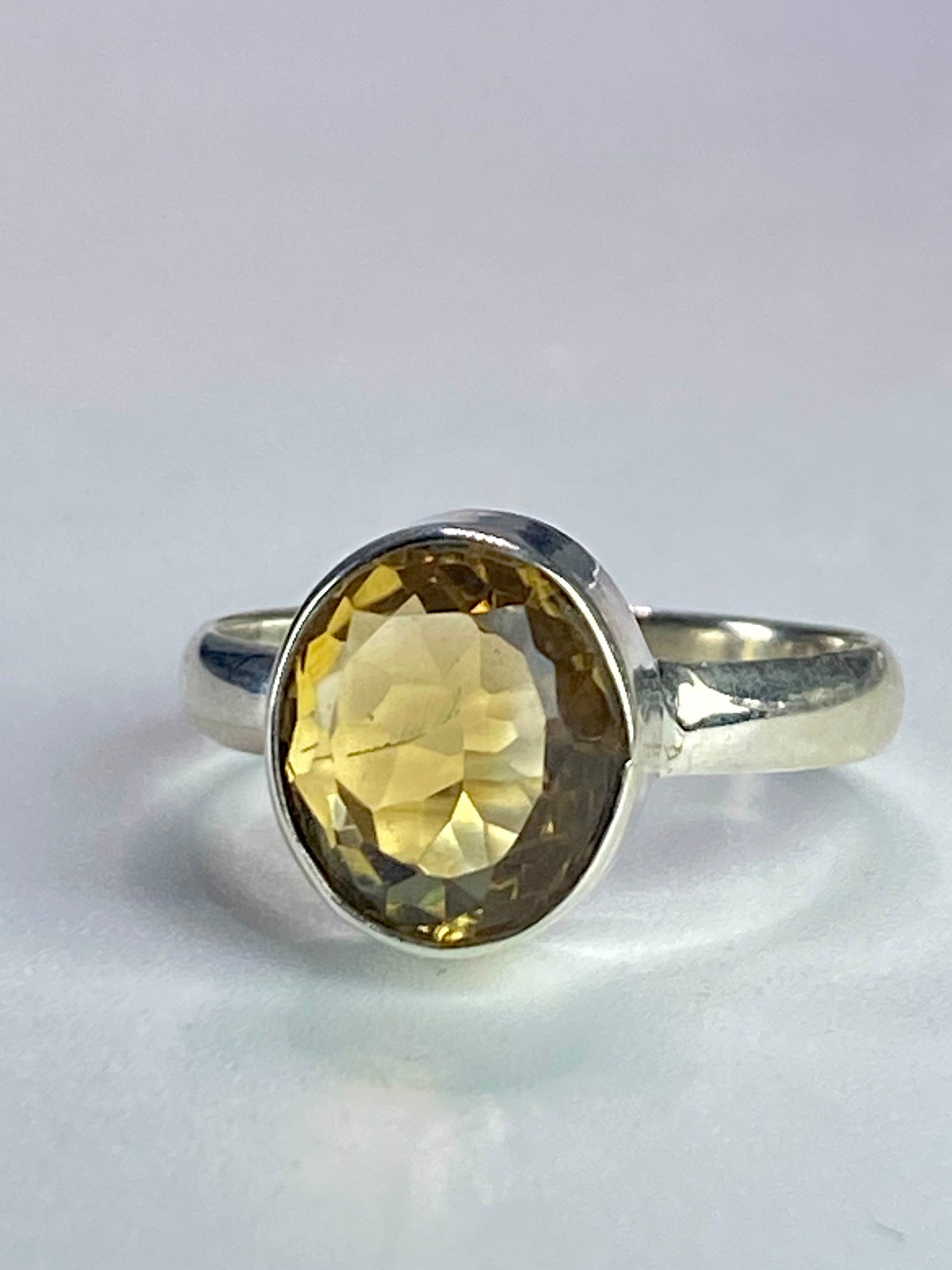 Citrine and Sterling Silver Ring
