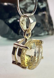 Citrine and Sterling Silver Pendant