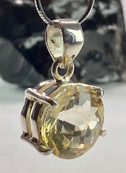 Citrine and Sterling Silver Pendant