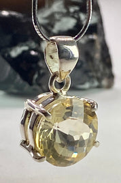 Citrine and Sterling Silver Pendant