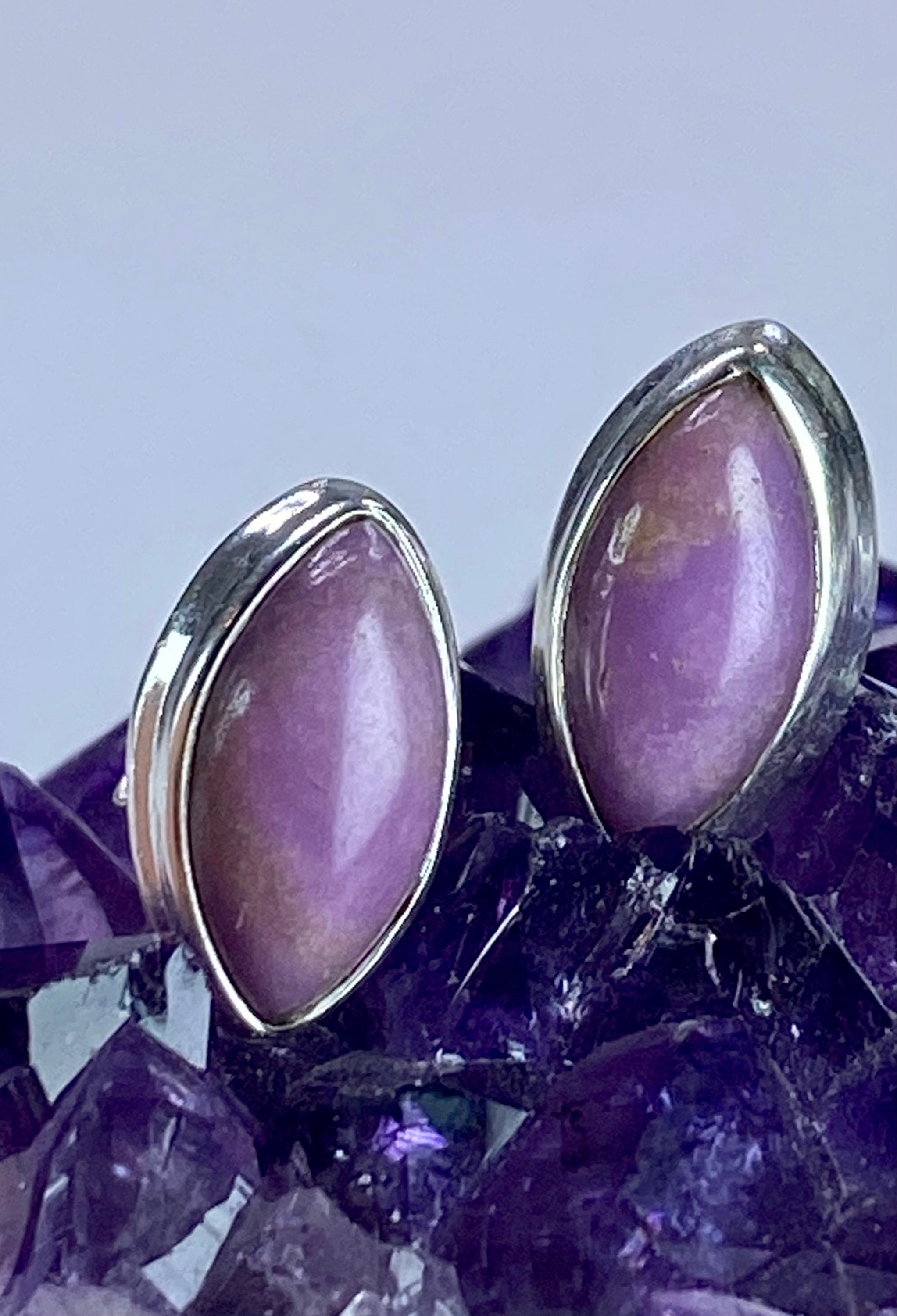 Peruvian Phosphosiderite Silver Studs (UV1)