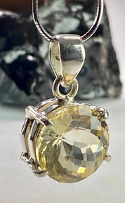 Citrine and Sterling Silver Pendant