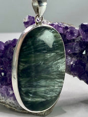 Seraphinite and Silver Pendant (M)