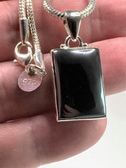 Hematite and Silver Pendant Including the Chain (M09)