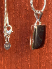 Hematite and Silver Pendant Including the Chain (M09)