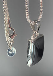 Hematite and Silver Pendant Including the Chain (M09)