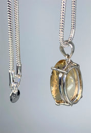 Citrine and Sterling Silver Pendant