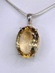 Citrine and Sterling Silver Pendant