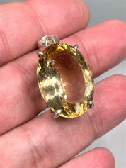 Citrine and Sterling Silver Pendant