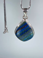 Rainbow Calsilica and Silver Pendant (UV 1196)