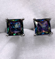 Mystic Topaz and Silver Studs