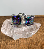Mystic Topaz and Silver Studs