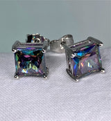 Mystic Topaz and Silver Studs